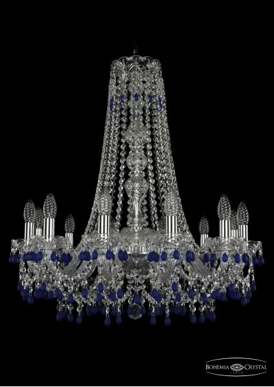 Люстра хрустальная Bohemia Ivele 1410/12/240/h-74/Ni/V3001