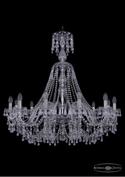 Люстра хрустальная Bohemia Ivele 1410/12/360/XL-97/Ni/V0300 Люстра хрустальная Bohemia Ivele 1410/12/360/XL-97/Ni/V0300