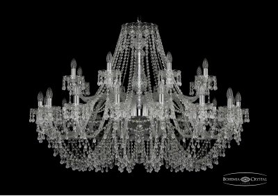 Люстра хрустальная Bohemia Ivele 1410/16+8/460/Ni/V0300 Люстра хрустальная Bohemia Ivele 1410/16+8/460/Ni/V0300