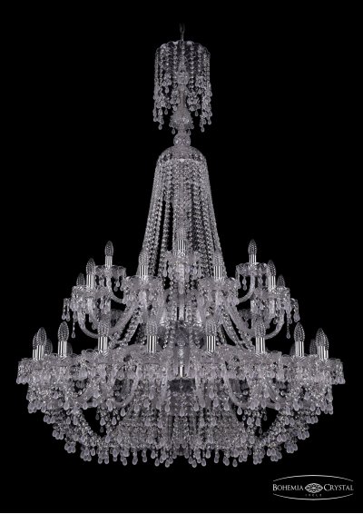 Люстра хрустальная Bohemia Ivele 1410/20+10+5/400/XL-160/2d/Ni/V0300