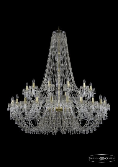 Люстра хрустальная Bohemia Ivele 1410/24+12/530/h-156/G/V0300