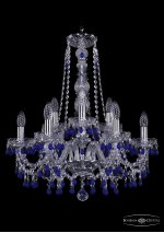 Люстра хрустальная Bohemia Ivele 1410/6+3/195/h-63/Ni/V3001