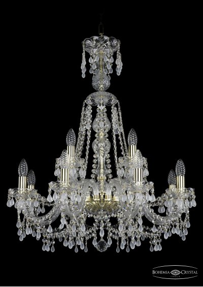 Люстра хрустальная Bohemia Ivele 1410/8+4/240/XL-80/G/V0300