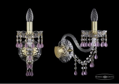 Светильник настенный бра Bohemia Ivele 1410B/1/195/XL/G/V7010