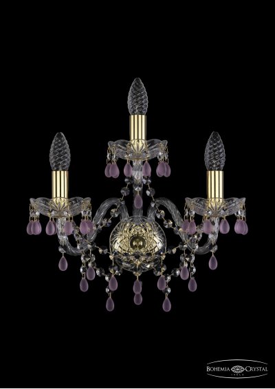 Светильник настенный бра Bohemia Ivele 1410B/2+1/160/G/V7010