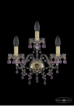 Светильник настенный бра Bohemia Ivele 1410B/2+1/160/G/V7010