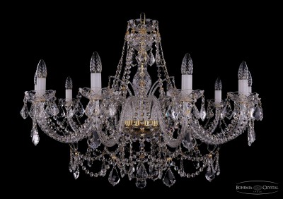Люстра хрустальная Bohemia Ivele 1411/10/360-66/G/Leafs