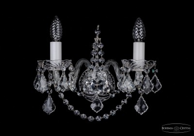 Светильник настенный бра Bohemia Ivele 1411/2/Ni/Leafs