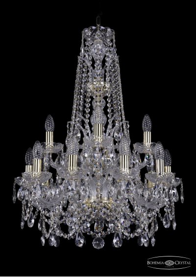 Люстра хрустальная Bohemia Ivele 1411/10+5/195/XL-80/2d/G