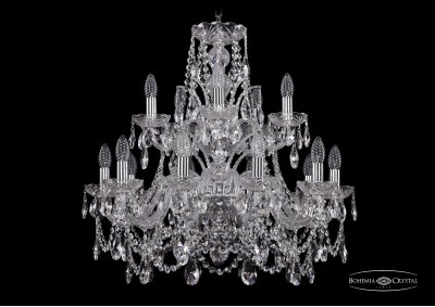 Люстра хрустальная Bohemia Ivele 1411/10+5/240/2d/Ni