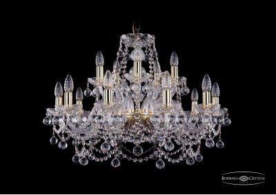 Люстра хрустальная Bohemia Ivele 1411/10+5/240/G/Balls