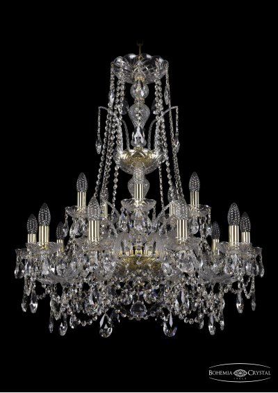 Люстра хрустальная Bohemia Ivele 1411/10+5/240/XL-86/G