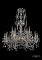 Люстра хрустальная Bohemia Ivele 1411/10+5/240/XL-86/G