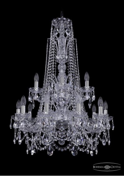 Люстра хрустальная Bohemia Ivele 1411/10+5/240/XL-94/2d/Ni Люстра хрустальная Bohemia Ivele 1411/10+5/240/XL-94/2d/Ni