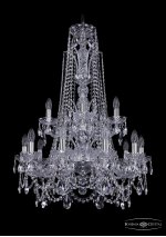 Люстра хрустальная Bohemia Ivele 1411/10+5/240/XL-94/2d/Ni