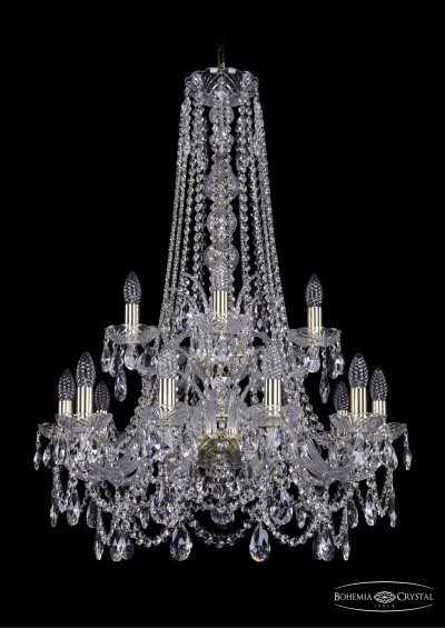 Люстра хрустальная Bohemia Ivele 1411/10+5/240/h-94/2d/G