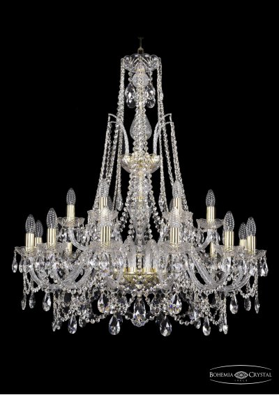 Люстра хрустальная Bohemia Ivele 1411/12+6/300/XL-96/G Люстра хрустальная Bohemia Ivele 1411/12+6/300/XL-96/G