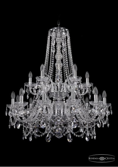 Люстра хрустальная Bohemia Ivele 1411/12+6/300/h-93/2d/Ni Люстра хрустальная Bohemia Ivele 1411/12+6/300/h-93/2d/Ni