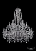 Люстра хрустальная Bohemia Ivele 1411/12+6/300/h-93/2d/Ni