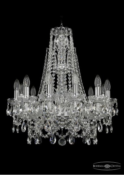 Люстра хрустальная Bohemia Ivele 1411/12/195/XL-65/Ni Люстра хрустальная Bohemia Ivele 1411/12/195/XL-65/Ni
