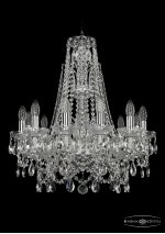 Люстра хрустальная Bohemia Ivele 1411/12/195/XL-65/Ni