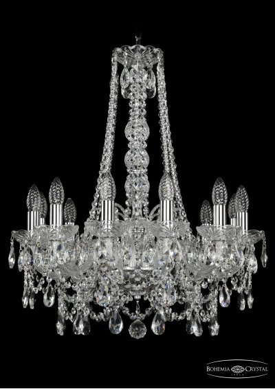 Люстра хрустальная Bohemia Ivele 1411/12/195/h-70/Ni Люстра хрустальная Bohemia Ivele 1411/12/195/h-70/Ni