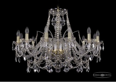 Люстра хрустальная Bohemia Ivele 1411/12/300/G/Leafs Люстра хрустальная Bohemia Ivele 1411/12/300/G/Leafs
