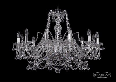 Люстра хрустальная Bohemia Ivele 1411/12/300/Ni/Balls Люстра хрустальная Bohemia Ivele 1411/12/300/Ni/Balls