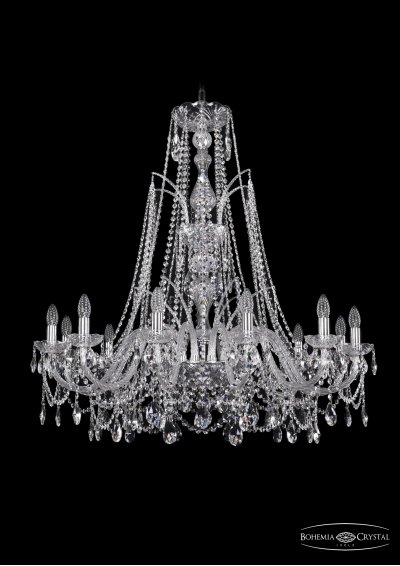Люстра хрустальная Bohemia Ivele 1411/12/360/XL-96/Ni Люстра хрустальная Bohemia Ivele 1411/12/360/XL-96/Ni