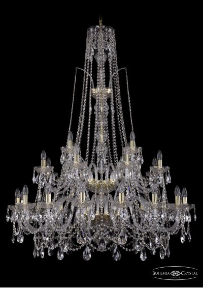 Большая Люстра хрустальная Bohemia Ivele 1411/16+8+4/400/XL-150/2d/G Большая Люстра хрустальная Bohemia Ivele 1411/16+8+4/400/XL-150/2d/G
