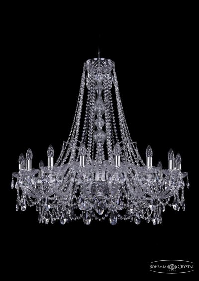 Люстра хрустальная Bohemia Ivele 1411/16/360/h-95/Ni