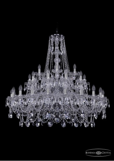 Люстра хрустальная Bohemia Ivele 1411/20+10+5/400/2d/Ni