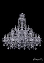 Люстра хрустальная Bohemia Ivele 1411/20+10+5/400/2d/Ni