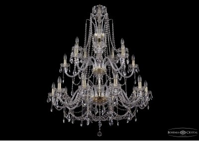 Люстра хрустальная большая Bohemia Ivele 1411/20/360-115/2d/G