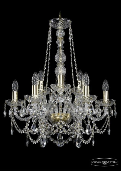 Люстра хрустальная Bohemia Ivele 1411/6+3/195/h-66/G Люстра хрустальная Bohemia Ivele 1411/6+3/195/h-66/G