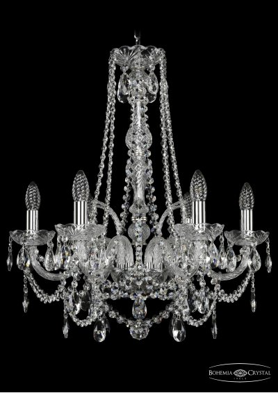 Люстра хрустальная Bohemia Ivele 1411/6/195/h-62/Ni Люстра хрустальная Bohemia Ivele 1411/6/195/h-62/Ni