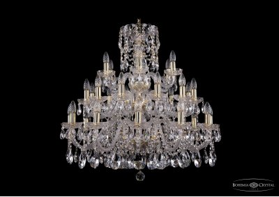 Люстра хрустальная большая Bohemia Ivele 1412/12+12+6/300/3d/G Люстра хрустальная большая Bohemia Ivele 1412/12+12+6/300/3d/G