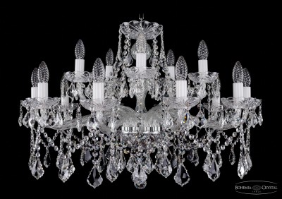 Люстра хрустальная Bohemia Ivele 1413/10+5/300/Ni/Leafs