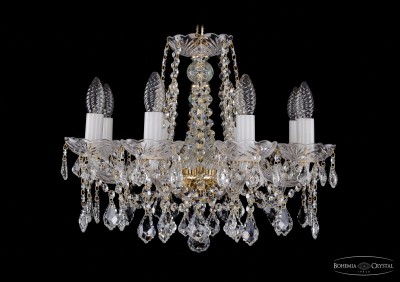 Люстра хрустальная Bohemia Ivele 1413/8/165/G/Leafs