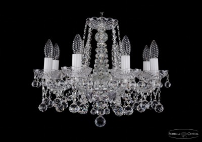 Люстра хрустальная Bohemia Ivele 1413/8/165/Ni/Balls