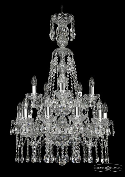 Люстра хрустальная Bohemia Ivele 1413/10+5/200/XL-90/2d/Ni Люстра хрустальная Bohemia Ivele 1413/10+5/200/XL-90/2d/Ni