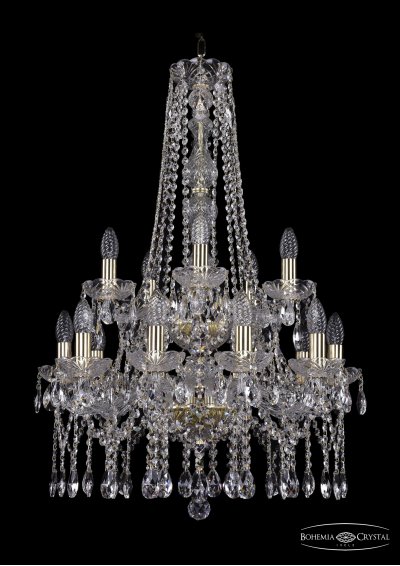 Люстра хрустальная Bohemia Ivele 1413/10+5/200/h-87/2d/G Люстра хрустальная Bohemia Ivele 1413/10+5/200/h-87/2d/G