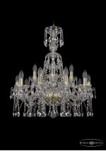 Люстра хрустальная Bohemia Ivele 1413/10+5/220/XL-74/G