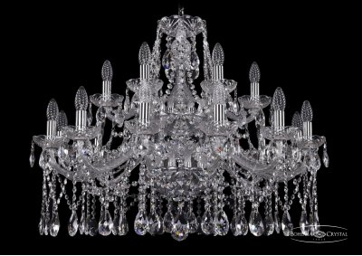 Люстра хрустальная Bohemia Ivele 1413/12+6/300/2d/Ni