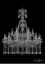 Люстра хрустальная Bohemia Ivele 1413/12+6/300/XL-96/2d/Ni