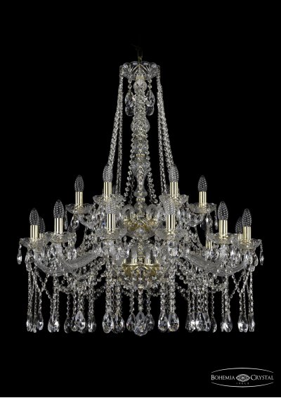 Люстра хрустальная Bohemia Ivele 1413/12+6/300/h-96/2d/G