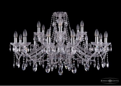 Люстра хрустальная Bohemia Ivele 1413/12+6/360/Ni Люстра хрустальная Bohemia Ivele 1413/12+6/360/Ni