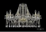 Люстра хрустальная Bohemia Ivele 1413/12/300/G/Leafs