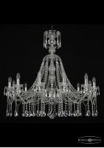 Люстра хрустальная Bohemia Ivele 1413/12/360/XL-100/Ni