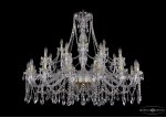 Большая хрустальная люстра Bohemia Ivele 1413/16+8+4/460-100/G